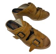 Freebird Caprice Leather Buckle Sandals Tan Size 10