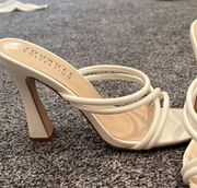 White Strappy Heels