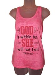 God is within her she will not fail tank top size L