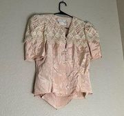 Vintage 1980’s Jessica McClintock bridal  pale pink wedding suit 10