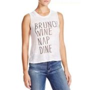 Nation LTD Jen Menchaca Camden Brunch Burnout Graphic Tank Top T-Shirt Top