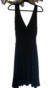 - Black Chiffon Wiggle Cocktail Dress.