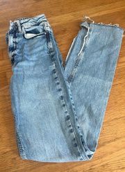 Denim Split Hem Jeans