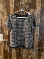 NWT Belle by Belldini women's short sleeve blouse size small. Stripped Q36