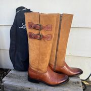 Lucchese Paige Cowhide Round Toe Riding Boots