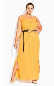 Riviera Golden Yellow Sleeveless Maxi Dress