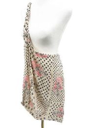 Free People Floral Dot Stars Boho Reusable Sustainable Shopping Tote Bag 12"x14"