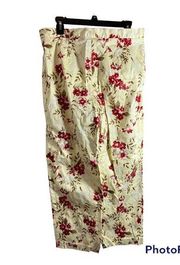 Willi Smith Stretch Floral Pants Size 16