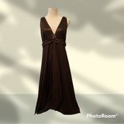R&M Richards metallic bronze sheen dress s…