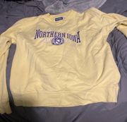 University Of Northern Iowa Yellow Crew Neck Sweatshirt 