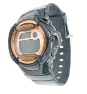 Casio Women's Wristwatch Baby G Round Digital Buckle 12-Hour Dial Black