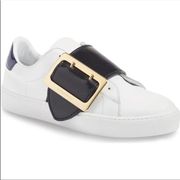 BURBERRY Westford Buckle Strap Sneakers Cream 8