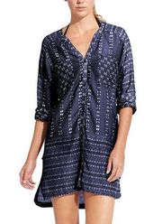 ATHLETA Ikat Kaftan Silk Blend Coverup Top Sz XL