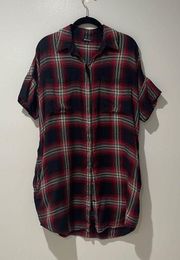 Madewell Courier Shirtdress in Rollins Plaid Size M