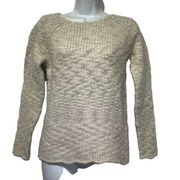 j jill wool alpaca beige pullover knit sweater Size S