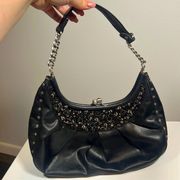 VINTAGE LIZ CLAIBORNE BAG WITH KISSLOCK CLOSURE