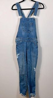 Kenzie Jeans Women Overalls Distressed Destroyed Blue Denim Cotton size 2 / 26