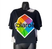 Black Multicolored Graphic Short Sleeve T-Shirt 100% Cotton