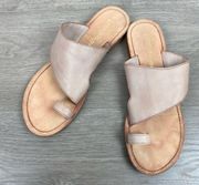 Free people Beige Leather Sant Antoni Slide Sandal Sz.39(US9)