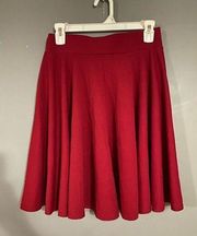 Urban Coco Red/Maroon Strechy Flared Mini Skater Skirt Size Medium