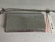 Silver Clutch w/Removable Crossbody Strap