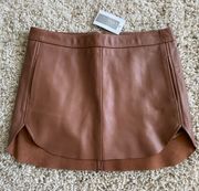 Leather Brown Skirt