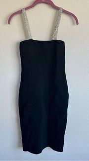 FREE Kendall + Kylie Black Sequin Sparkle Strap Bandage Dress Size XS