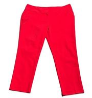 NEW YORK & Company Plus Size Stretch Cotton Ankle Skimming Tapered Leg Pants Red