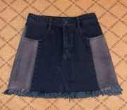 Free People black denim skirt NWOT 4