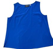 Scoopneck Tank Top with Princess Seaming Sz Large Cobalt Blue