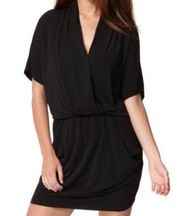 RACHEL  Drape Front Black Dress (XS)