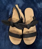 Black Bow Sandals