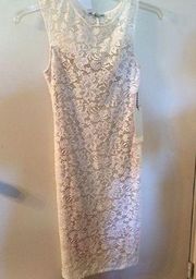 White and Beige Lace dress - NWT