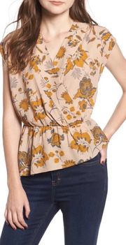 Leith Floral Wrap Front Blouse