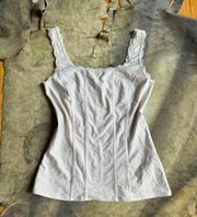 White House Black Market Ivory Corset Style Top