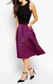 Ted Baker Zelida High Waisted Midi Skirt Purple Size 1