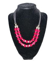 White House Black Market Red Jade Double Strand Necklace
