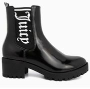 Juicy Couture One-Up Women's Heeled Chelsea Boots Black Size 7.5 8.5 NEW