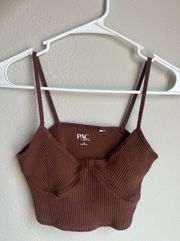 Brown Crop Top