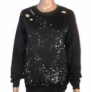 Paint Splatter Distressed Sweatshirt 