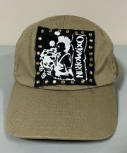 Beige Tan Denim Studded ‘Oxymoron’ Punk Rock Band Patch Baseball Cap Trucker Hat ✨