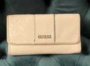 Women’s Faux Leather Textured Trifold Wallet Ivory