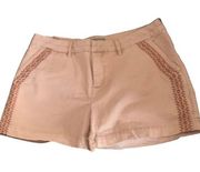 Garnet Hill women's size 10 salt washed embroidered shorts