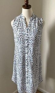 CAbi Camilla Leopard Print Shirt Dress Preppy,‎ XS