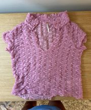 Pink Textured Top