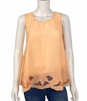 Tinley Road Peach Sheer Top Size M