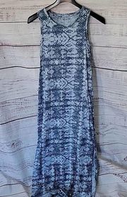 Eddie Bauer Blue Cotton Blend Lightweight Maxi Women's Dress Size Medium