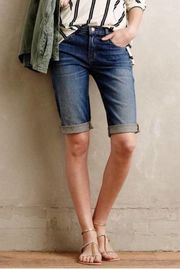 J Brand Cuffed Demin Bermuda Shorts Size 26