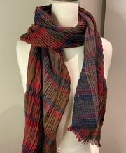 Colorblock Red brown scarf