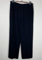 Giorgio Armani Vestimenta Spa Trouser Pants Black Wool Pleated Italy Women's 46